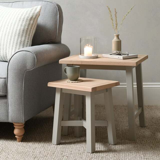 Chester Dove Grey Nest of Tables - The Cotswold Company - image 1