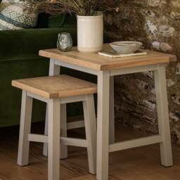 Chester Dove Grey Nest of Tables - The Cotswold Company - thumbnail 2