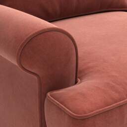 Armchair - Brick - Matt Velvet - Stewart - The Cotswold Company - thumbnail 4