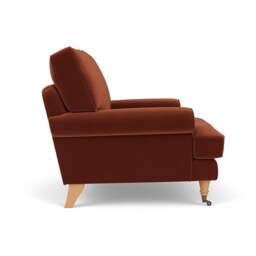 Armchair - Brick - Matt Velvet - Stewart - The Cotswold Company - thumbnail 3