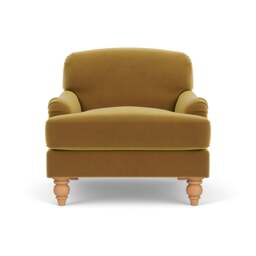 Ashbee Armchair - Mustard - Matt Velvet - The Cotswold Company - thumbnail 2