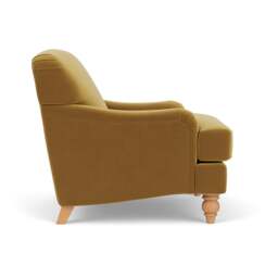 Ashbee Armchair - Mustard - Matt Velvet - The Cotswold Company - thumbnail 3