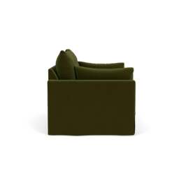Large 2 Seater Sofa - Forest Green - Matt Velvet - Ashton - The Cotswold Company - thumbnail 3