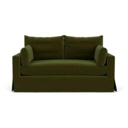 Large 2 Seater Sofa - Forest Green - Matt Velvet - Ashton - The Cotswold Company - thumbnail 2