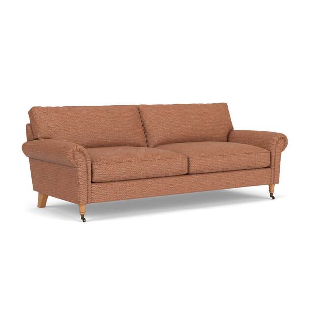 4 Seater Sofa - Brick - Herringbone Weave - Osbourne - The Cotswold Company - image 1