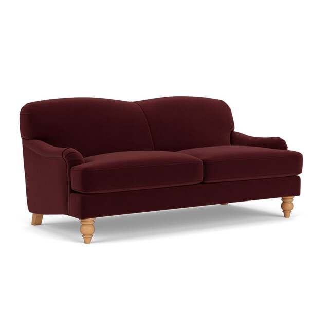 3 Seater Sofa - Dark Rosehip - Matt Velvet - Ashbee - The Cotswold Company - image 1