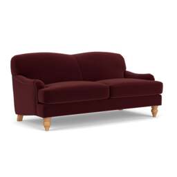 3 Seater Sofa - Dark Rosehip - Matt Velvet - Ashbee - The Cotswold Company