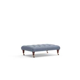 Foot Stool - Indigo - House linen mix - Amelia Small - The Cotswold Company - thumbnail 6