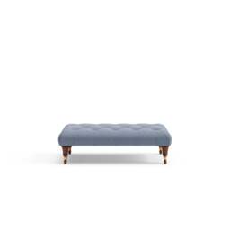 Foot Stool - Indigo - House linen mix - Amelia Small - The Cotswold Company - thumbnail 7