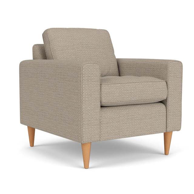 Armchair - Natural - Herringbone Weave - Saxon - The Cotswold Company - image 1
