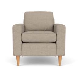 Armchair - Natural - Herringbone Weave - Saxon - The Cotswold Company - thumbnail 2