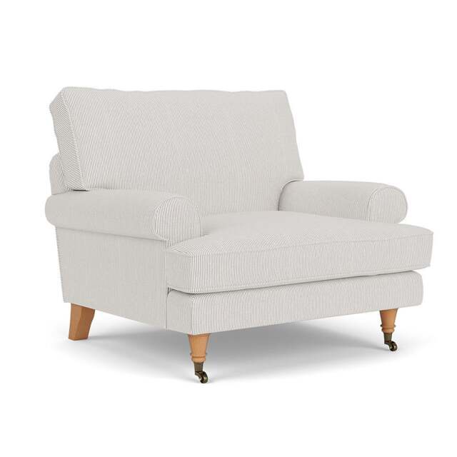 Stewart Armchair - Grey - Broadway Stripe - The Cotswold Company - image 1