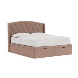 Super King Ottoman Storage Bed - Dusky Rose - Eco Chenille - Gilmore - The Cotswold Company