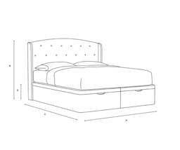 Super King Ottoman Storage Bed - Dusky Rose - Eco Chenille - Gilmore - The Cotswold Company - thumbnail 6