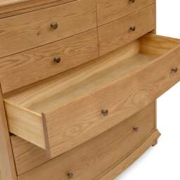 Winchcombe Oiled Oak 7 Drawer Chest - The Cotswold Company - thumbnail 6