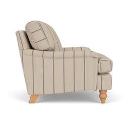 Armchair - Charcoal - Compton Stripe - Morris - The Cotswold Company - thumbnail 3