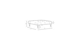 Foot Stool - Natural - Compton Stripe - Amelia Small - The Cotswold Company - thumbnail 4