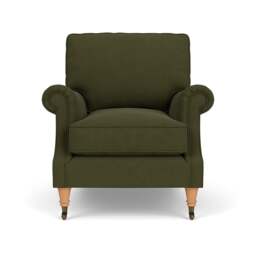 Armchair - Forest Green - House Linen Mix - Taylor High Back - The Cotswold Company - thumbnail 2