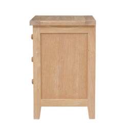 3 Drawer Bedside Table - Inglesham Whitewash Oak - The Cotswold Company - thumbnail 6