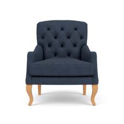 Armchair - Indigo - Luxury Italian Linen - Olivia - The Cotswold Company - thumbnail 2