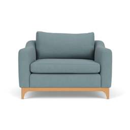 Love Seat - Sky Blue  -  House Linen Mix - Watson - The Cotswold Company - thumbnail 2