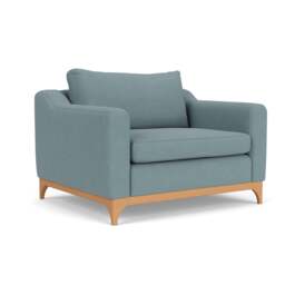 Love Seat - Sky Blue  -  House Linen Mix - Watson - The Cotswold Company