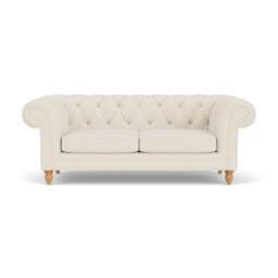 Large 2 Seater Sofa - Cream - House Weave - Harris Chesterfield - The Cotswold Company - thumbnail 2