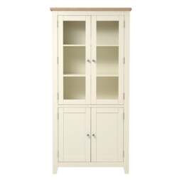Glass Display Cabinet - Chester Classic Cream - The Cotswold Company - thumbnail 4