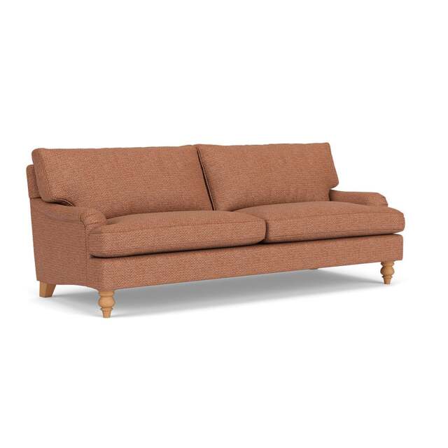 4 Seater Sofa - Brick - Herringbone Weave - Morris - The Cotswold Company - image 1