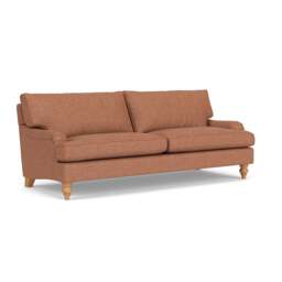 4 Seater Sofa - Brick - Herringbone Weave - Morris - The Cotswold Company