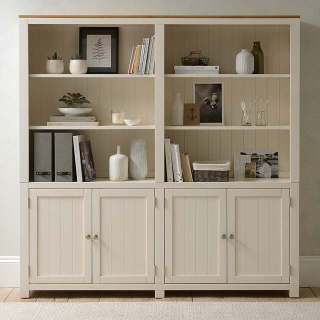 Chalford Warm White Library Cabinet - The Cotswold Company - image 1