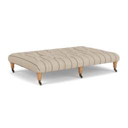 Foot Stool - Charcoal - Compton Stripe - Amelia Large - The Cotswold Company