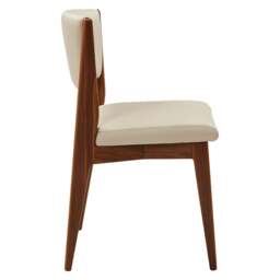 Halford Walnut Leather Dining Chair - Set of 4 - The Cotswold Company - thumbnail 3