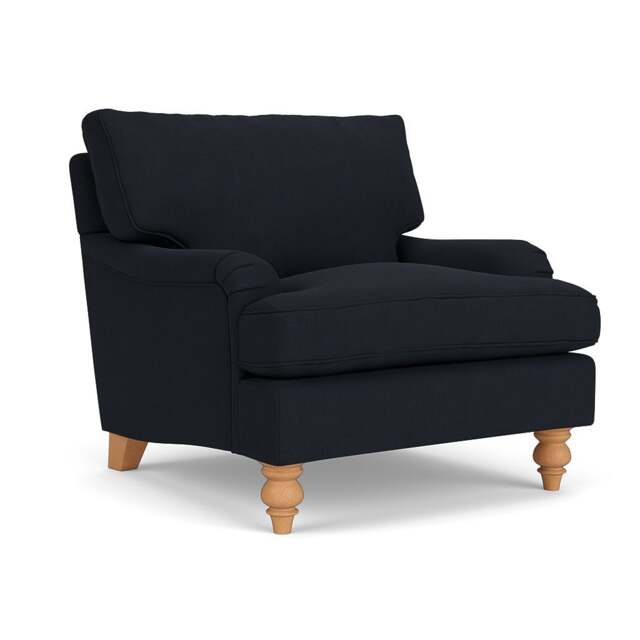 Morris Armchair - Ink - House Linen Mix - The Cotswold Company - image 1