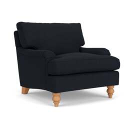 Morris Armchair - Ink - House Linen Mix - The Cotswold Company