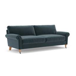 4 Seater Sofa - Night Sky - Matt Velvet - Osbourne - The Cotswold Company - thumbnail 1