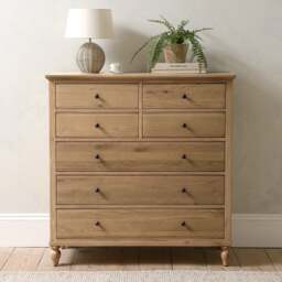 Elkstone Mellow Oak 7 Drawer Chest - The Cotswold Company