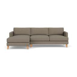 Jackson Chaise Large Left Hand - Mid Grey - House Linen Mix - The Cotswold Company - thumbnail 2