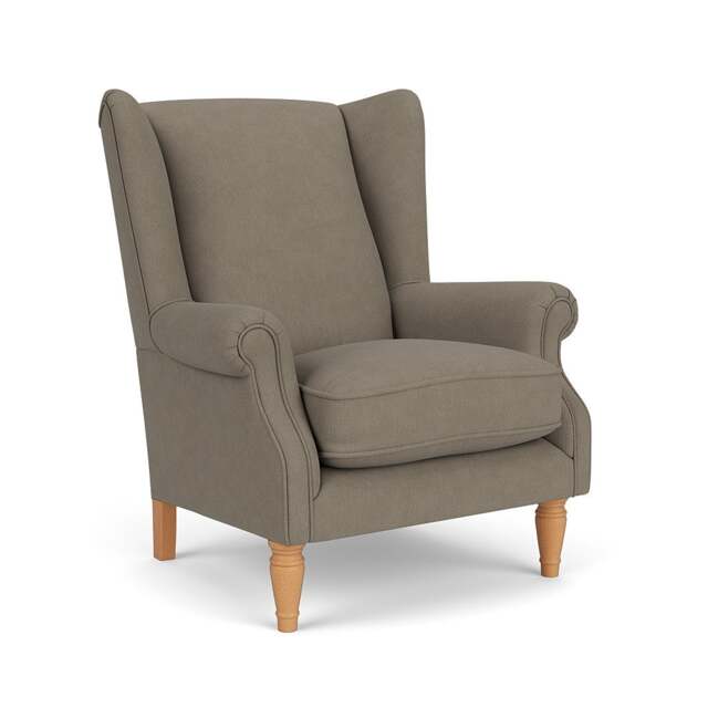 Armchair - Mid Grey - House Linen Mix - Alice - The Cotswold Company - image 1