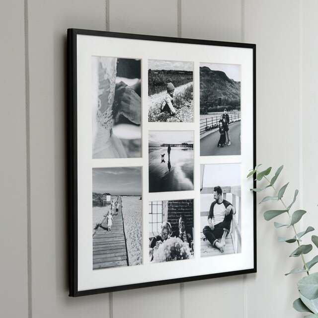 Fine Black Metal 7 Aperture Photo Frame - Home Accessories - The Cotswold Company - image 1