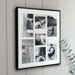 Fine Black Metal 7 Aperture Photo Frame - Home Accessories - The Cotswold Company
