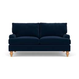 Large 2 Seater Sofa - Deep Blue - Matt Velvet - Morris - The Cotswold Company - thumbnail 2
