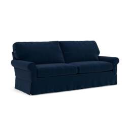 4 Seater Sofa - Deep blue - Matt Velvet - Dawson - The Cotswold Company
