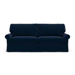 4 Seater Sofa - Deep blue - Matt Velvet - Dawson - The Cotswold Company - thumbnail 2