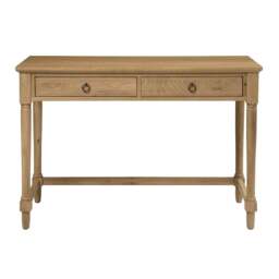 Elkstone Mellow Oak Console Dressing Table and Stool - The Cotswold Company - thumbnail 3