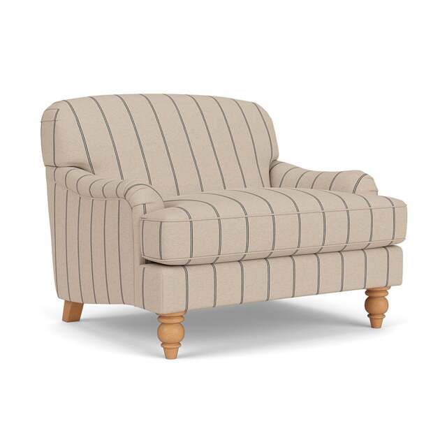 Love Seat - Charcoal - Compton Stripe - Ashbee - The Cotswold Company - image 1