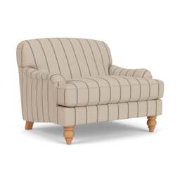 Love Seat - Charcoal - Compton Stripe - Ashbee - The Cotswold Company - thumbnail 1