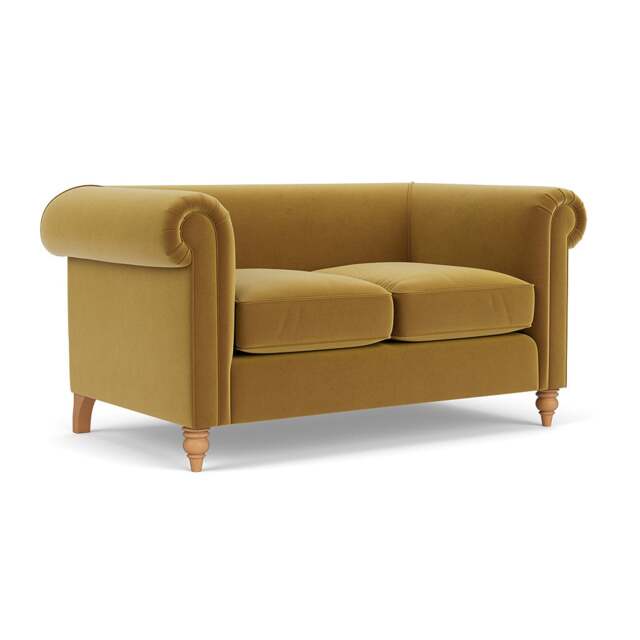 2 Seater Sofa - Mustard - Matt Velvet - Rayner - The Cotswold Company - image 1