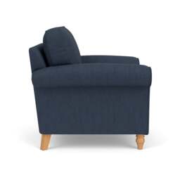 Armchair - Indigo - Luxury Italian Linen - Hurley - The Cotswold Company - thumbnail 3