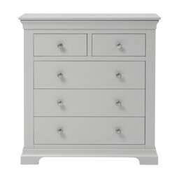 Chantilly Pebble Grey 5 Drawer Chest - The Cotswold Company - thumbnail 3